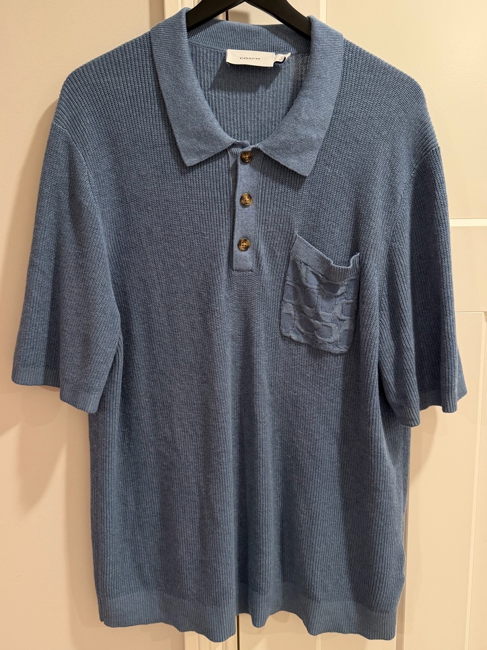 Coach Blue Knit Polo